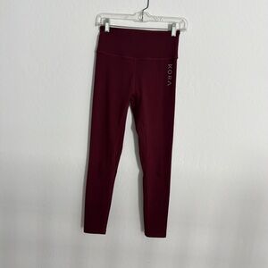 Kora Burgundy High-Waist Leggings